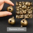 thumbnail image 1 of 50/20/10/5pcs Accseeories Multifunctional Multiscale Pet Collar Pendant Bronze Metal Jingle Bells Christmas Tree Decorations Festival Party Decoration DIYCrafts Accessories 25MM 5PCS, 1 of 8