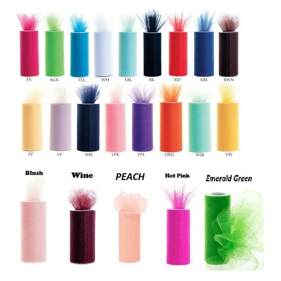 50/200/400 yard TULLE Roll Spool 6" Tutu Wedding Gift Craft Bow Decoration