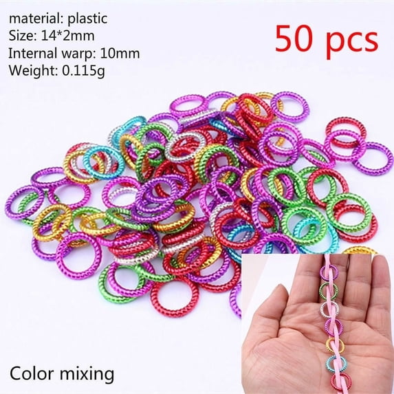 50-200 PCS African Hair Braid Jewelry for Women and Men (Unisex) - Rings, Tubes, Charms