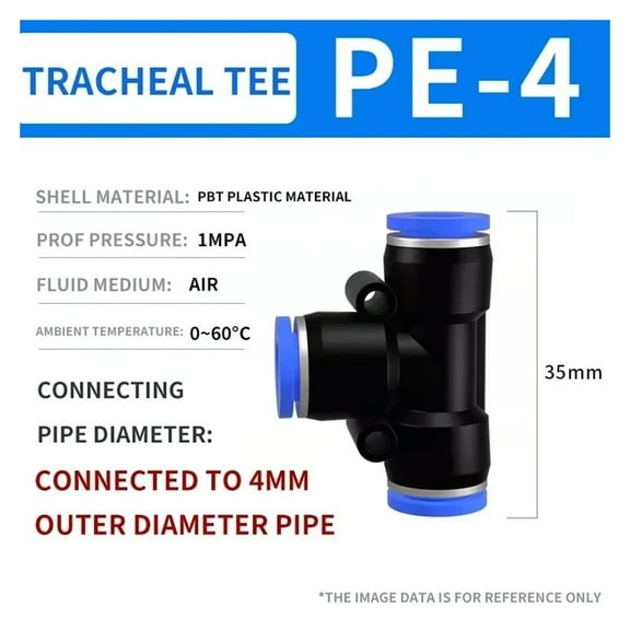 50/200 PCS PE Pneumatic Fittings, Quick Connect Slip Lock Tee, 3-Way Plastic Air Water Hose Tube Connectors,4/6/8/10/12/14/16mm