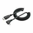 thumbnail image 1 of 50-200cm Adjustable HDMI-compatible 4K Coiled Cable Male to Male Adapter Cord for TV and Display Monitors 1.4 Version, 1 of 11