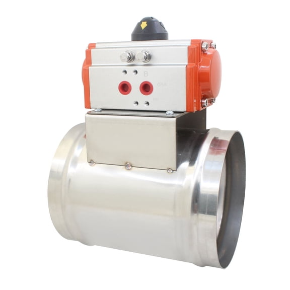 50-200m Electric solenoid air valve Pneumatic control valve motorized air damper for air duct conditioner flange connect 220V