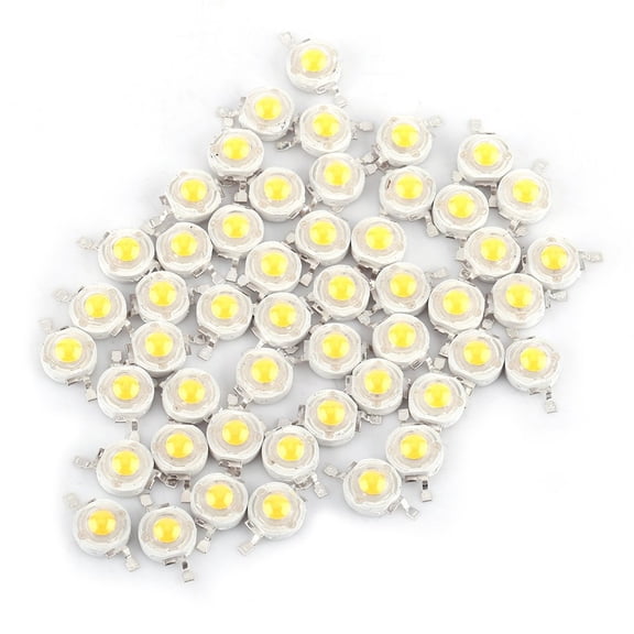 50* 220-240LM 1W 180 Degree Beam Angle High Power LED SMD Chip Lamp Beads COB 5V