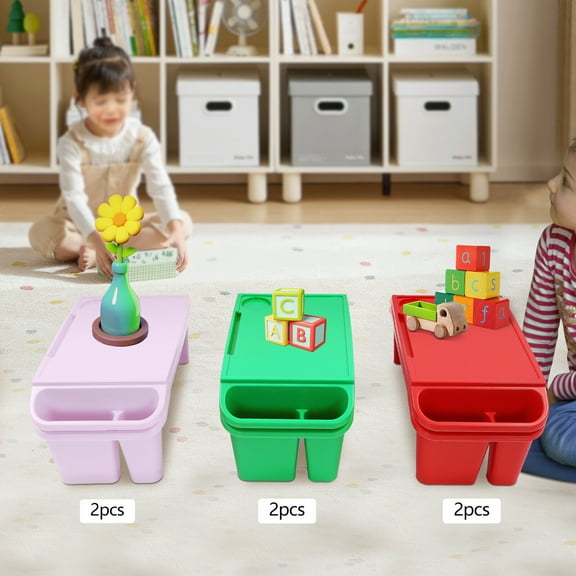 50*25*18cm 6 Pcs Kids Lap Desk Tray Lap Desks Rectangular Lap Desk Tray PP Lap Desks for Homes Schools Classes Nurseries Kindergartens