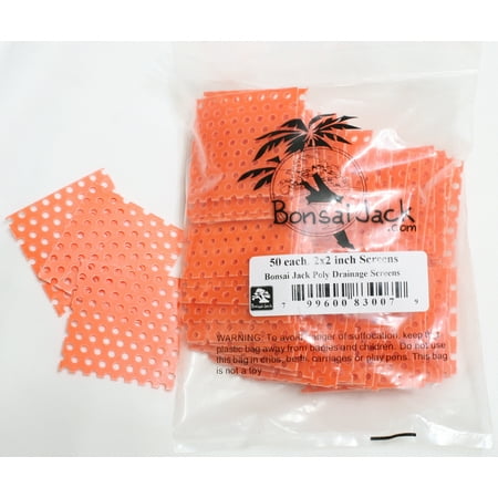 (50) 2x2 Inch Ultra Rigid Bonsai Pot Mesh Drainage Screens