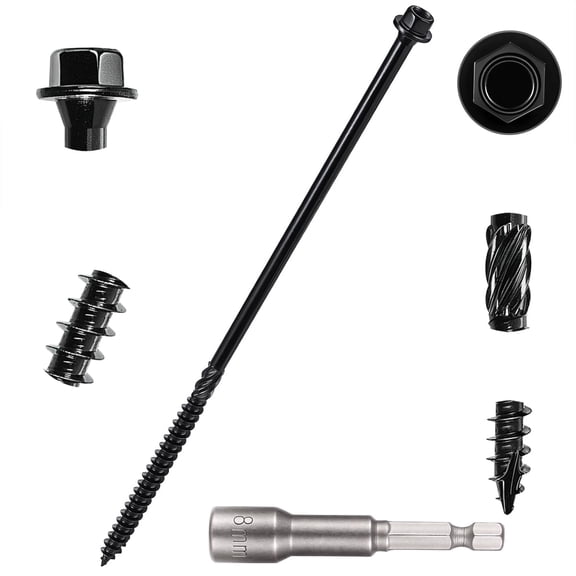 50(3.83lb) #14 X 8 Wood Structural Screws Heavy Duty Hex Head Timber/log/landscaping Rust Resistant Socket Included