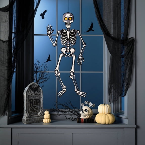 50"x14.5" Skeleton and Bone Large Paper Wall Dcor 
