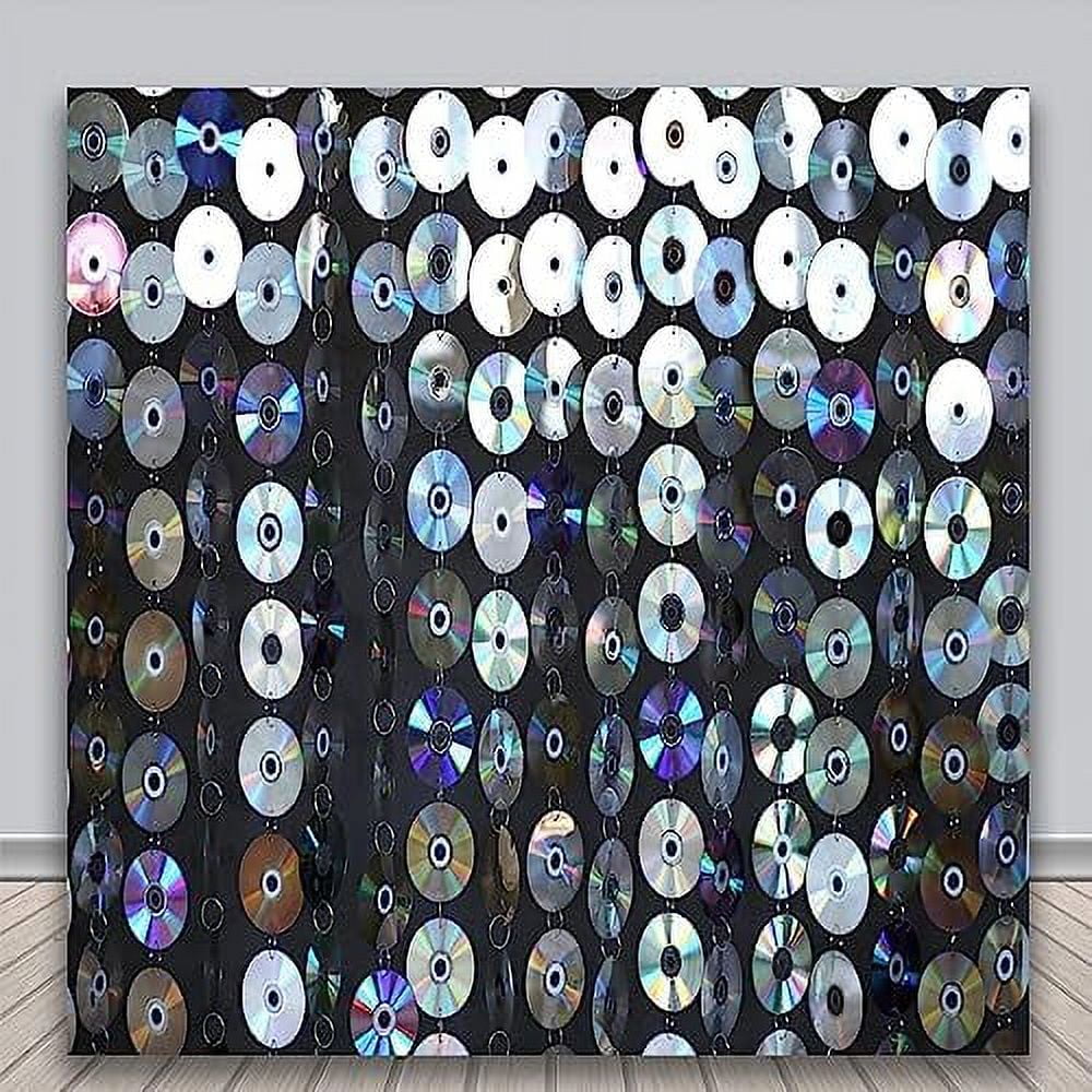 50's Theme Party Backdrop CD Wall Disco Background Rock and Roll Music ...