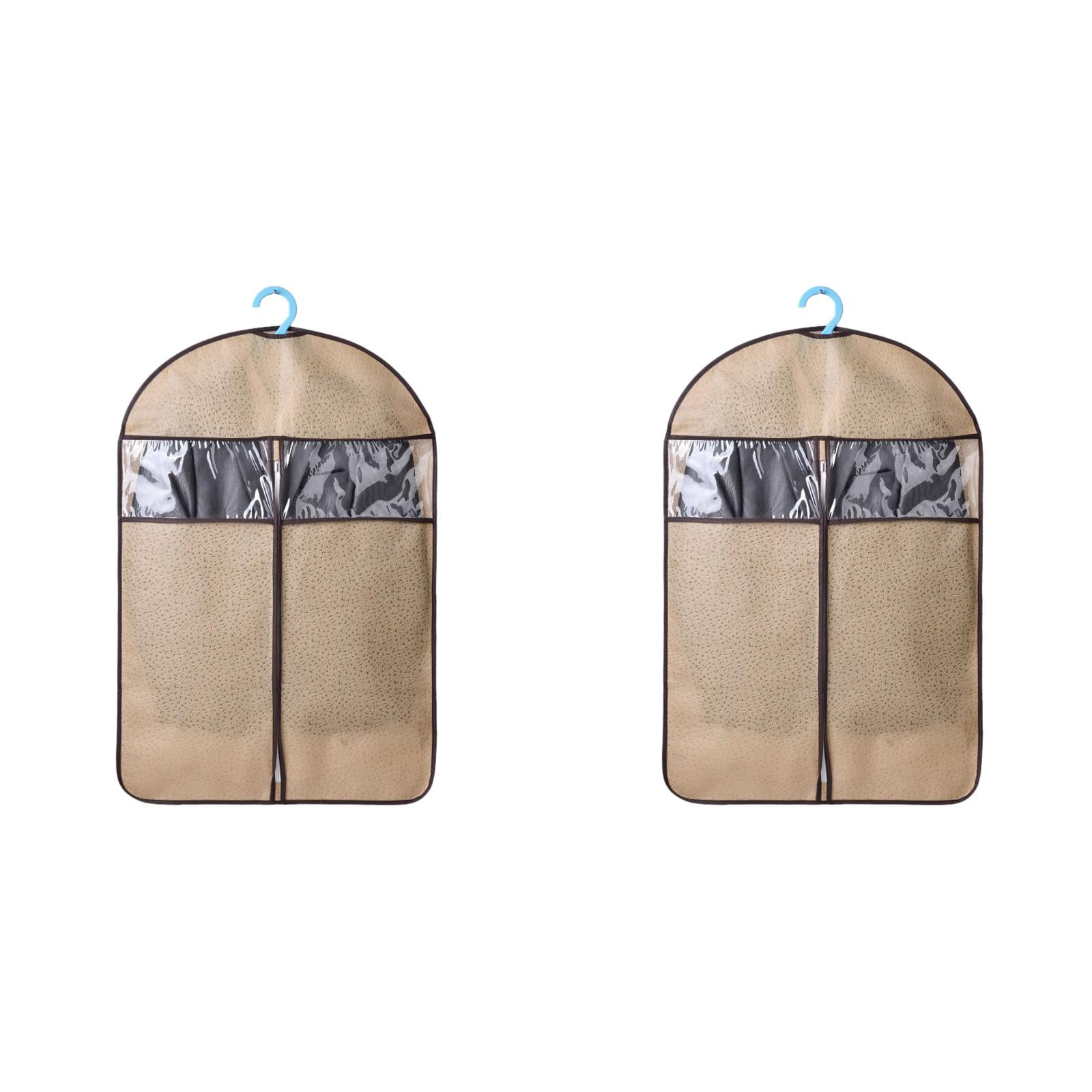 50.39"x23.62" Garment Bag for Suits & Dresses - Breathable Gusseted Clothes Storage Cover with Zippered Pocket, Hanging Wardrobe Organizer for Coats, Shirts & Travel