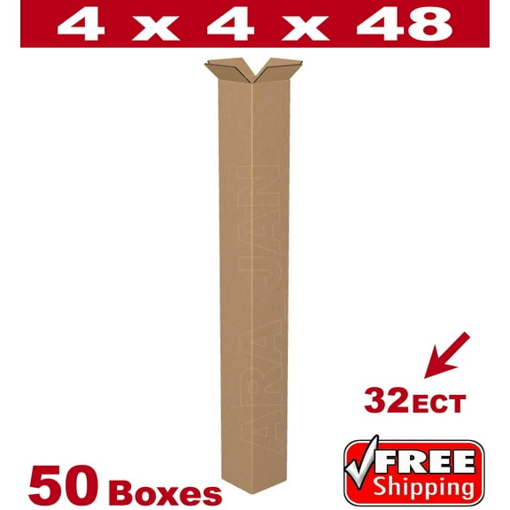50 - 4x4x48 Cardboard Mailing Packing Shipping Box Golf Club Corrugated Carton