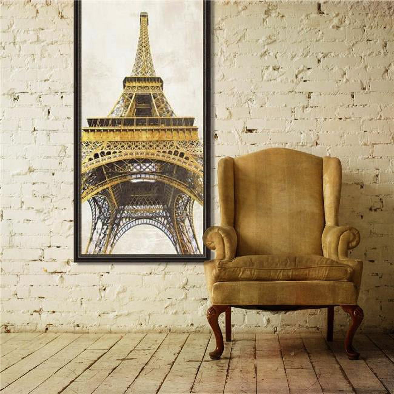 Gilded Eiffel Tower Framed Fine Art Print with Gold Bead Detail