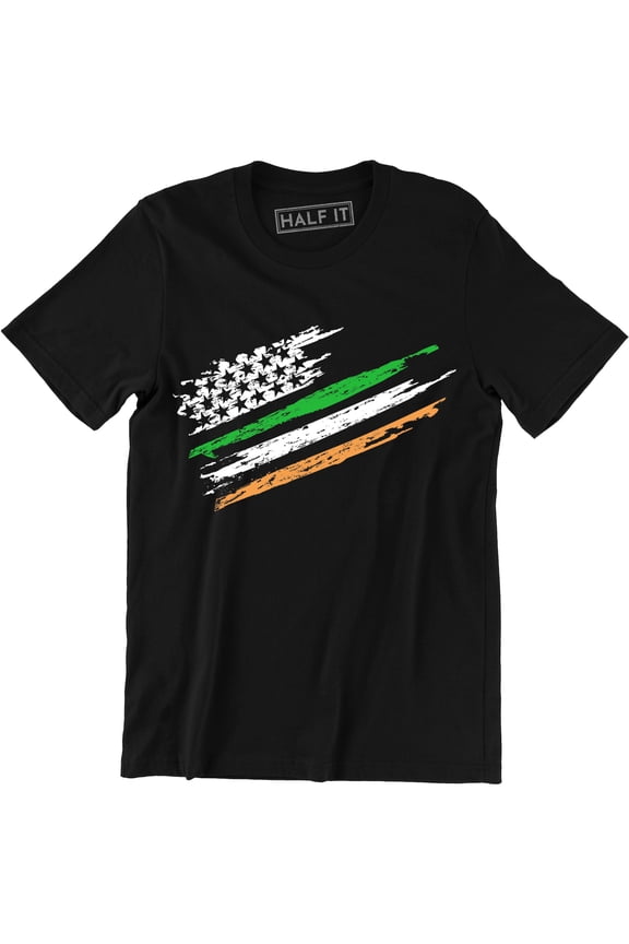 50/50 Indian American Flag - USA India Men's T-Shirt