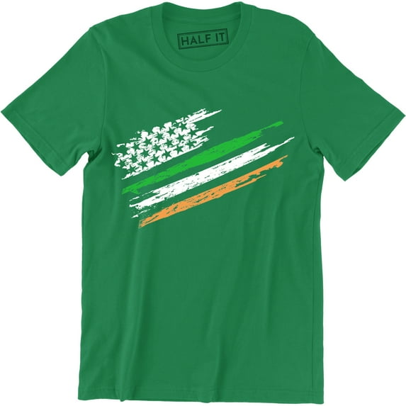 50/50 Indian American Flag - USA India Men's T-Shirt