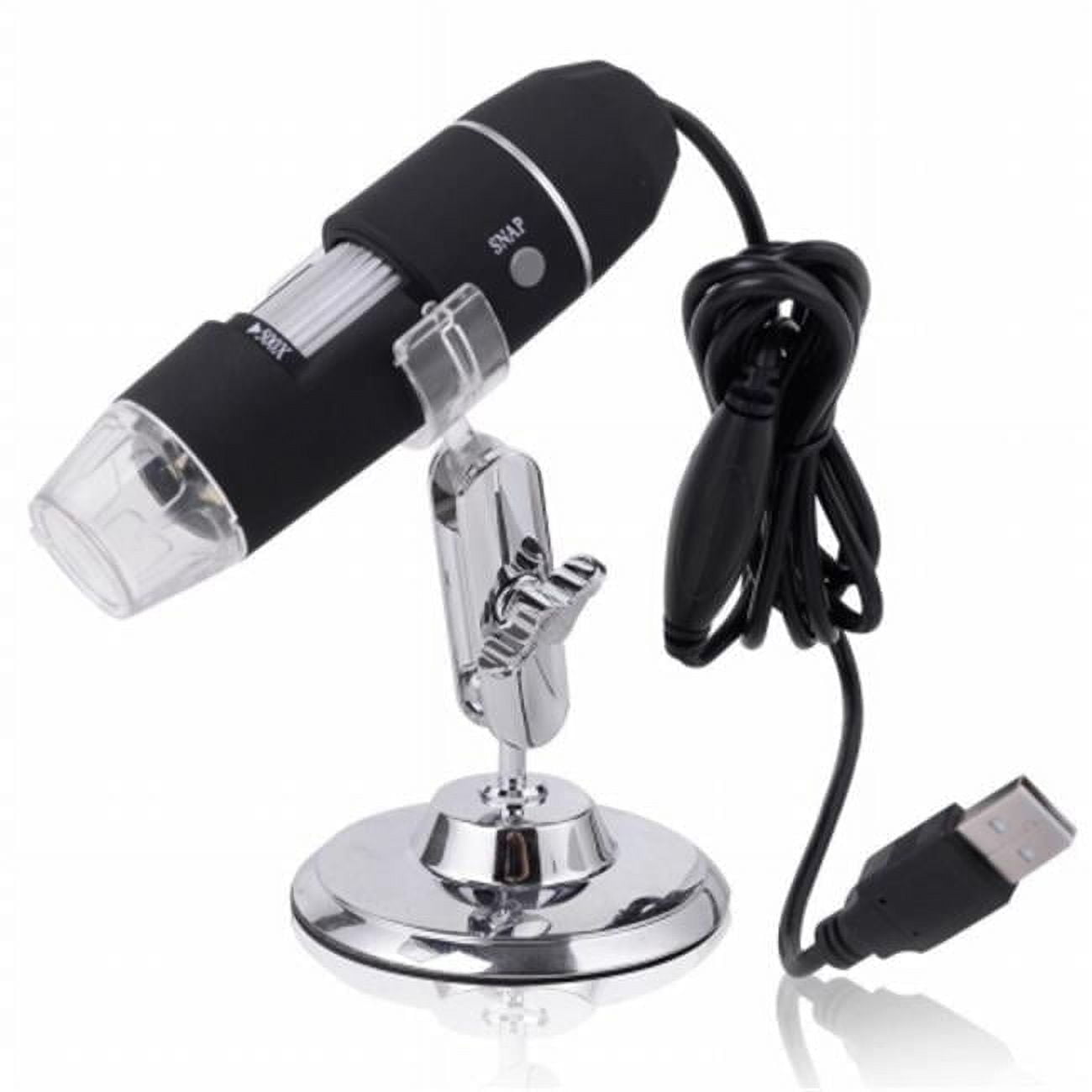 50-500 x 2MP USB 8 LED Light Digital Microscope Endoscope Video Camera Magnifier, Black