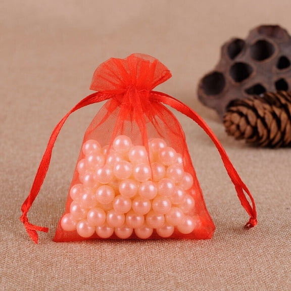 50-500PCS Organza Candy Bags Wedding Party Favor Gift Jewelry Pouch Sheer Decor