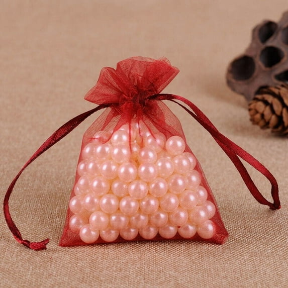 50-500PCS Organza Candy Bags Wedding Party Favor Gift Jewelry Pouch Sheer Decor
