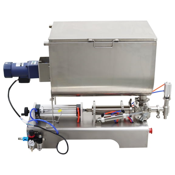 50-500ml Paste Filling Mixing Machine Pneumatic Piston Filler with Big Hopper