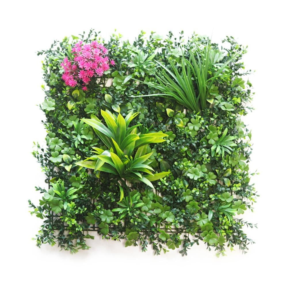 50*50CM Artificial Plant Flower Wall Panels UV Realistic Indoor Outdoor
