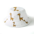 thumbnail image 1 of 50-54cm head circumference men's and women's hats, fawn pattern sun hats, large brim, children's sunscreen fisherman hats - white, 1 of 5