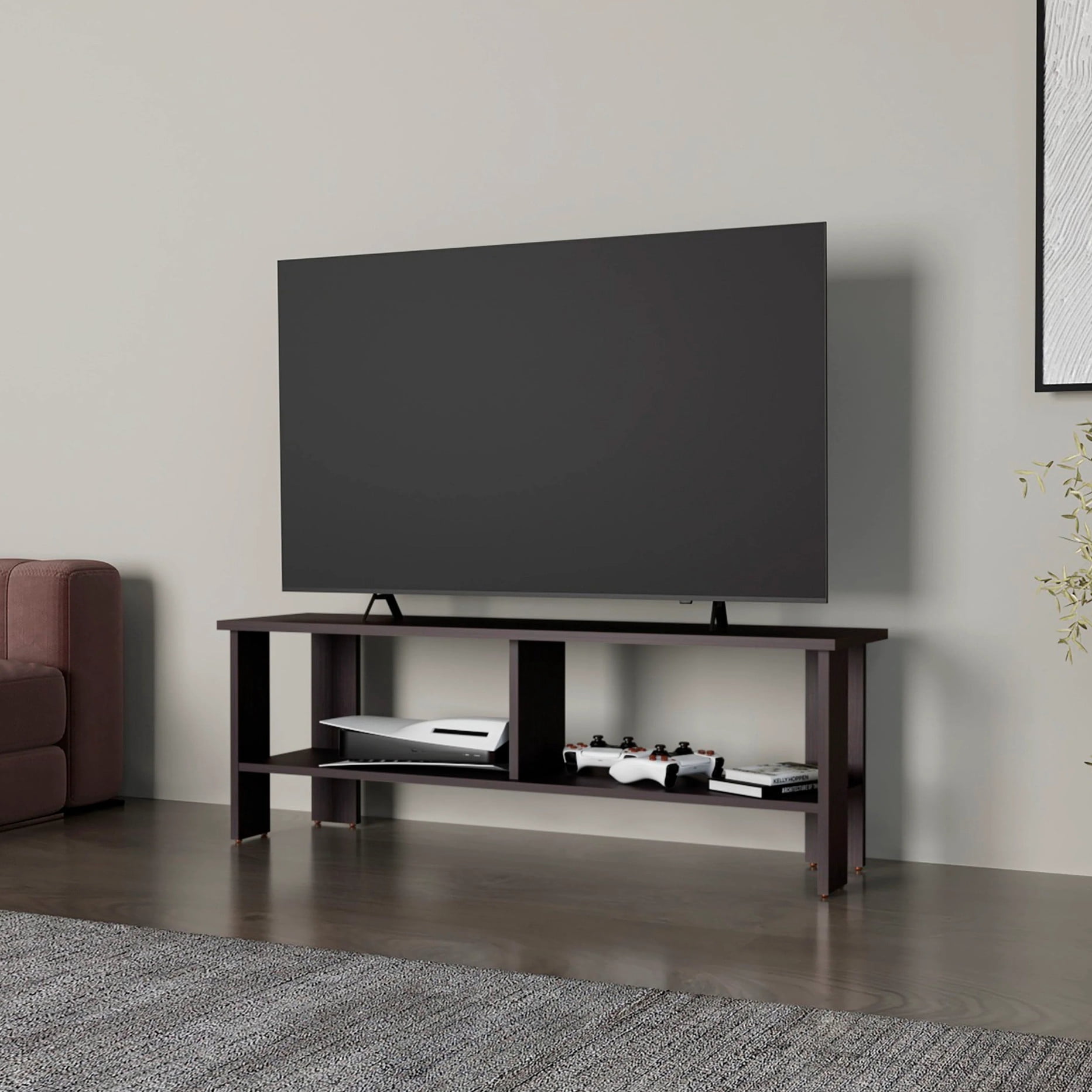50 - 59 Inches TV Stand, Easy Access Open Storage - Walmart.com