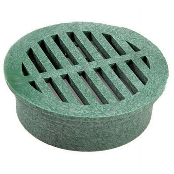 50 6 in. Round Structural Foam Polyolefin Grate, Green