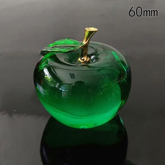 50/60mm Glaze K9 Crystal Apple Crafts Glass Paperweight Home Desktop Decor