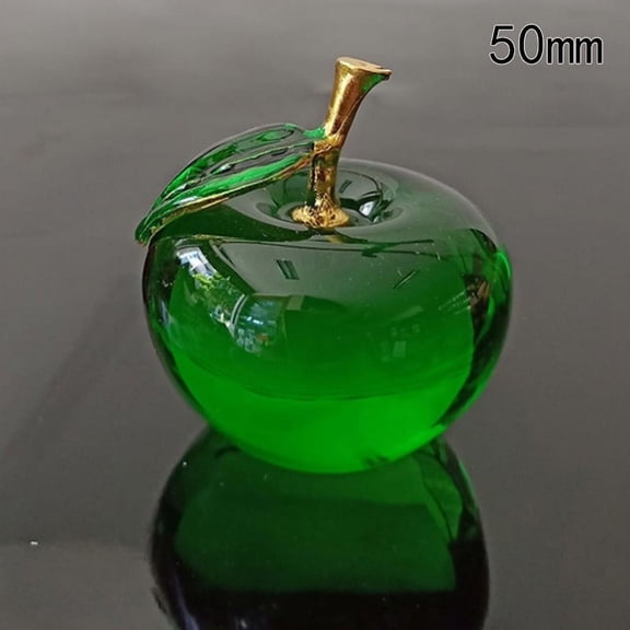 50/60mm Glaze K9 Crystal Apple Crafts Glass Paperweight Home Desktop Decor