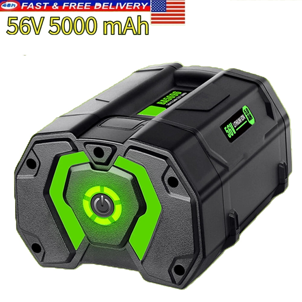 50.6V 5.0Ah Replacement for EGO 56V Lithium Battery BA2800T BA2800 BA1400 BA4200 BA5600T EGL1828 BA5600T 5000mAh with Fuel Gauge, Compatible with Ego Power Tools