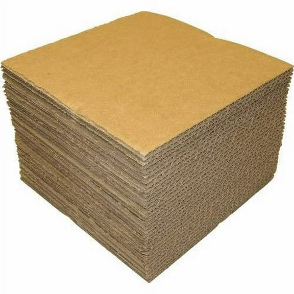 (50) - 7" Kraft Brown Vinyl Record Pads - 7 7/16" x 7 7/16"