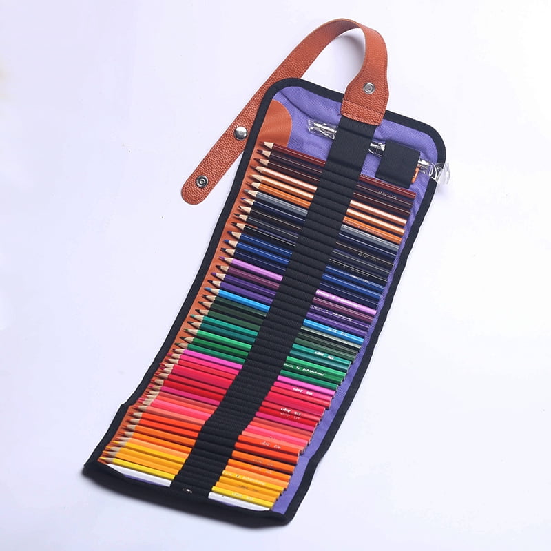 50/72 Colored Oil Based Colored Pencils Set, with Canvas Roll-Up Case - Perfect for Adult Coloring, Drawing, Sketching, and Crafting