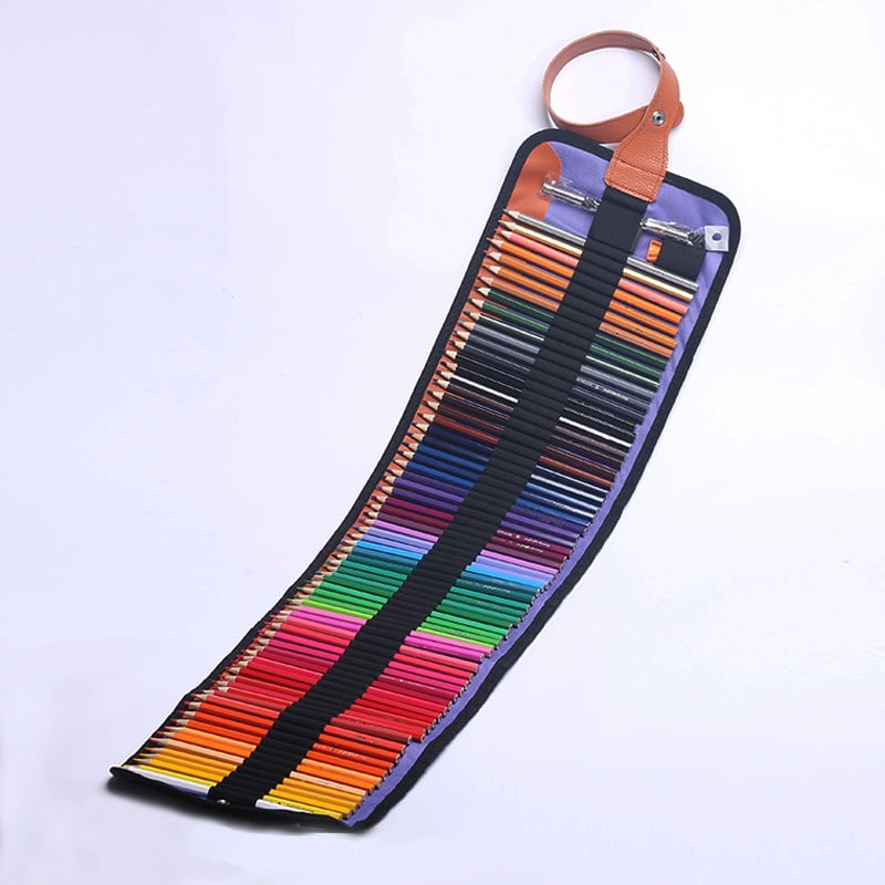 50/72 Colored Oil Based Colored Pencils Set, with Canvas Roll-Up Case - Perfect for Adult Coloring, Drawing, Sketching, and Crafting