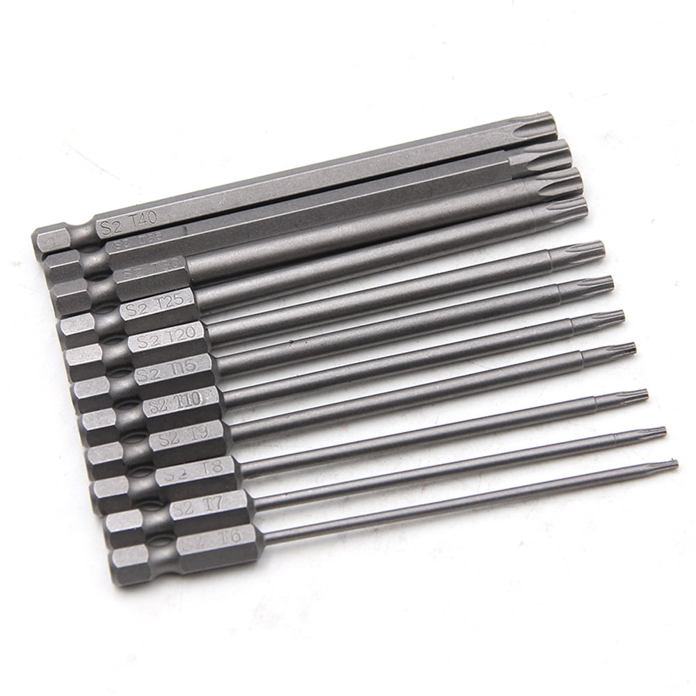 50-75-100mm Hollow Plum Blossom Extended S2 Screwdriver Set with Hexagonal Handle Screwdriver Bit Screwdriver Tool