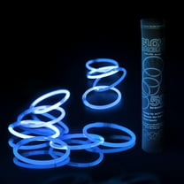Windy City Novelties - 8" Blue Glow Stick Bracelets - Bulk 50 Pack for Summertime Fun & Beach Parties