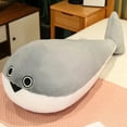 thumbnail image 1 of 50/80/100CM Sacabambaspis Grey Lifelike Fish Doll Plush Toy Stuffed Pillow Sea Animals Toys Sofa Cushion Decor for Kids Girls, 1 of 9