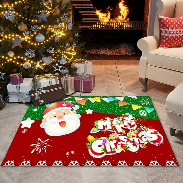 50*80cm Christmas Kitchen Floor Mat Bedroom Living Room Long Bedside