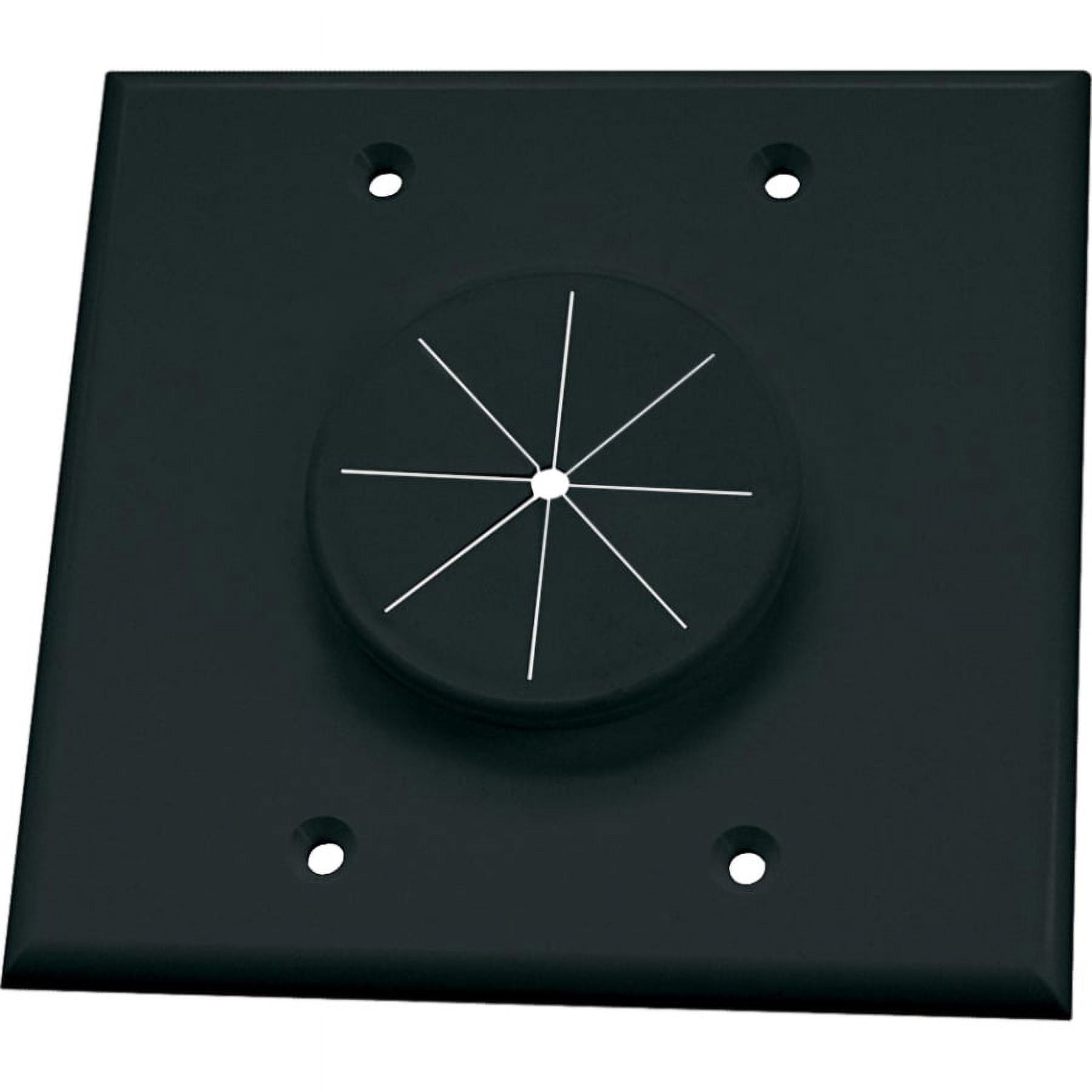 509202 Double Gang Wireport Cable Pass Through Wall Plate With Grommet