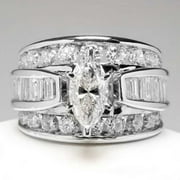 FORAGING DIMPLE Up to 50% off 925 Sterling Silver Rings for Women Luxury Diamond Engagement Rings For Women,Fashion Zirconia Party Rings Anniversary Wedding Band Gifts For Girlfriend Wife Daughter Mom