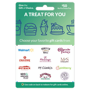 $50 A Treat For You – ChooseYourCard Gift Card