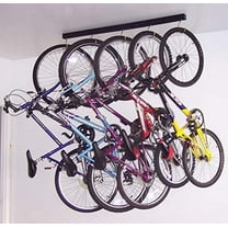 50" Adjustable Overhead Garage Ceiling Storage Track/Bike Rack With Hooks that Slide and Rotate, 50 Lbs. per Hook.