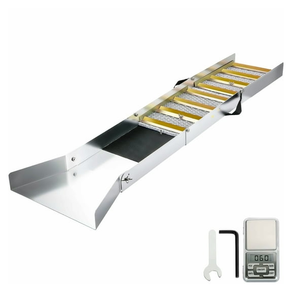 50" Aluminum Gold Sluice Box, Portable Gold Prospecting Equipment w/Miner's Moss, Lightweight Sluice for River, Creek, Gold Panning, Dredging & Beginner Miners