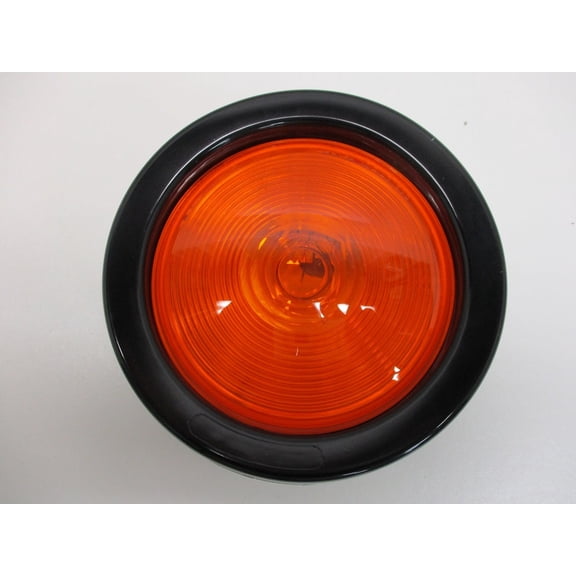 (50) Amber 4 inch Round Truck Trailer Camper Turn Signal Marker Lights /Grommets