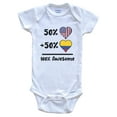 thumbnail image 1 of 50% American 50% Colombian 100% Awesome Colombia Heart Flag Baby Bodysuit, 1 of 2
