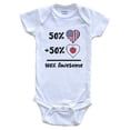 thumbnail image 1 of 50% American 50% Japanese 100% Awesome Japan Heart Flag Baby Bodysuit, 1 of 2
