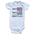 thumbnail image 1 of 50% American 50% Uruguayan 100% Cute Uruguay USA Flags Baby Bodysuit, 6-9 Months White, 1 of 2