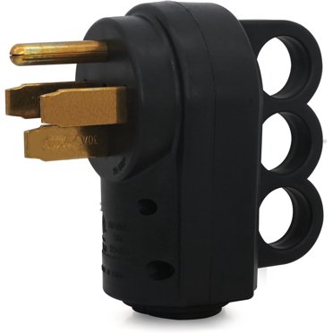 Elecan 30 Amp 125V RV Replacement Plug, NEMA TT-30P Extension Cord End