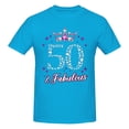 thumbnail image 1 of 50 And Fabulous Men'S Basic Short Sleeve T-Shirt Spider Baby Blue X-Large, 1 of 5