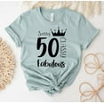 thumbnail image 1 of 50 And Fabulous T-shirt 50Th Birthday Shirt Fifty Gift Sassy Classy Tee Ideas Top Hello Tshirt Years Old T Sunflower Party Shirts For Women, 1 of 3