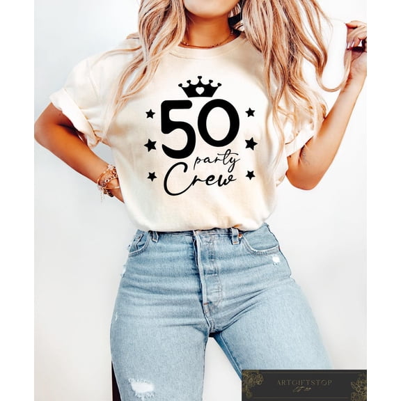 50 And Fabulous T-shirt, Fifty And Fabulous Shirt, 50 Party Crew, Birthday Party Shirts, Group Birthday Shirts, Birthday Crew, F3507 All Size S-5Xl