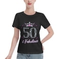 thumbnail image 1 of 50 And Fabulous Women'S Basic Short Sleeve T-Shirt Black Xx-Large, 1 of 5