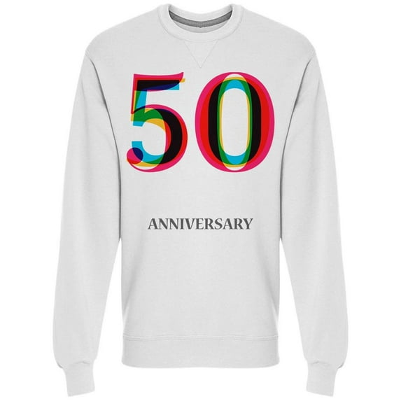 50 Anniversary Colors Sweatshirt Men -Image by Shutterstock, Male XX-Large